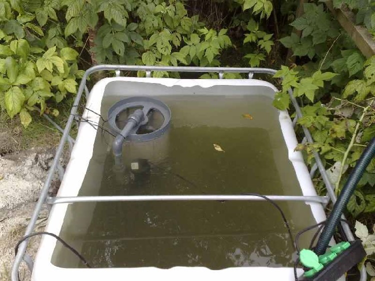 Rotor Sieve in settling tank with bottom drain