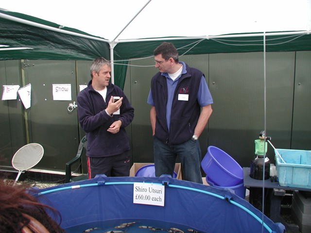 Bob Hart and Gazza having a good time at Cuttlebrook KoiQuest Day 2007