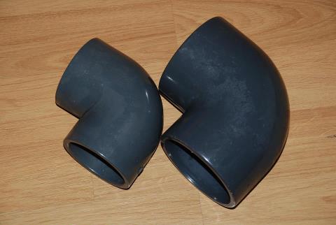 90 Degree Bends PVC Pressure Fittings<br />2 X 4&quot; £12.00 Each<br />2 X 3&quot; £10.00 Each